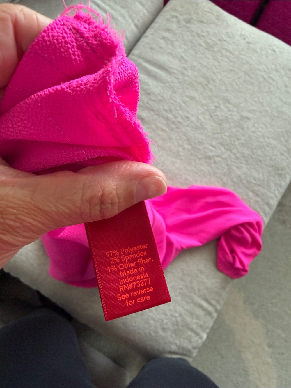 Jennifer Lopez Hot Pink Surplice Blouse - Picture 5 of 5